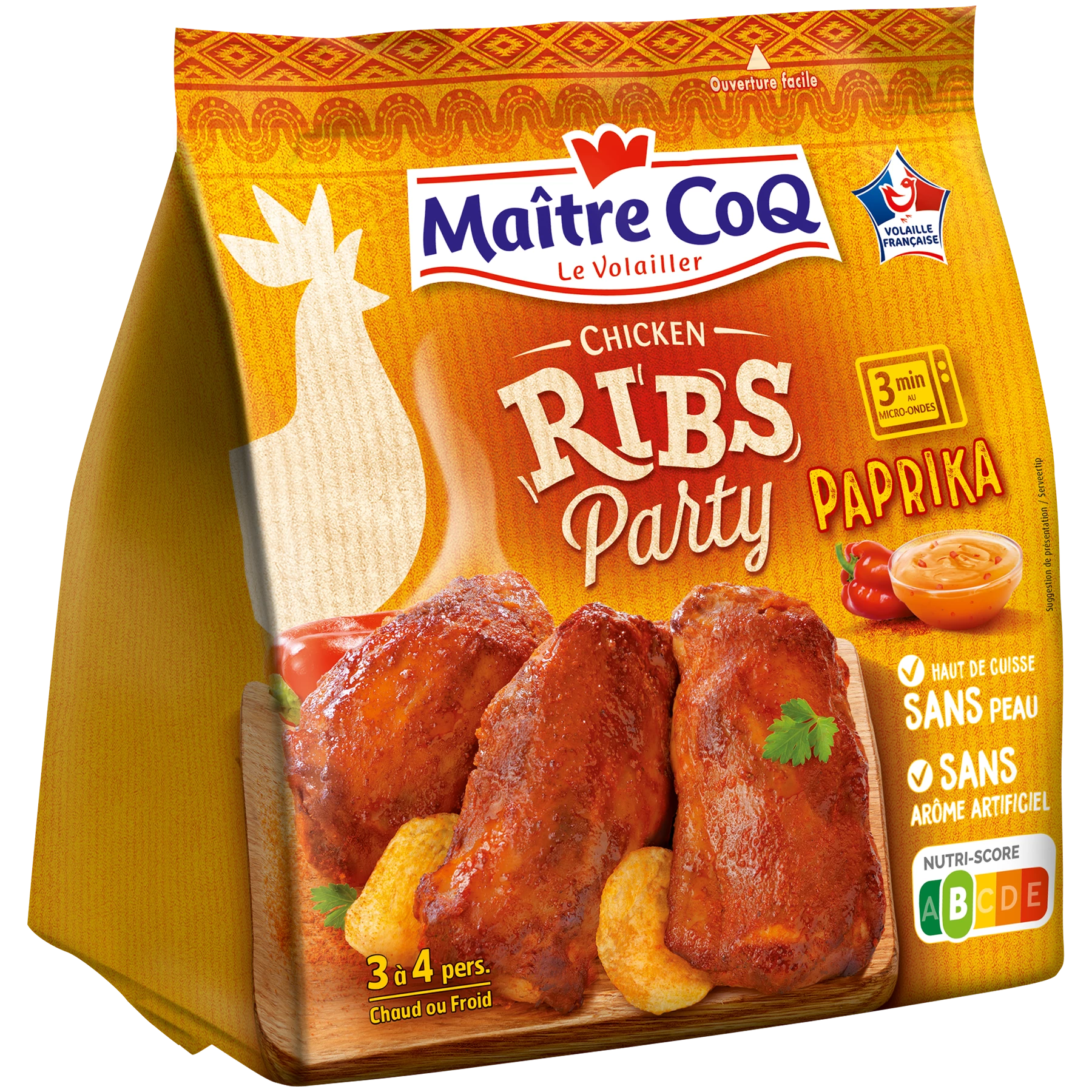 Ribs de Poulet Cuit Paprika, 400g - MAITRE COQ