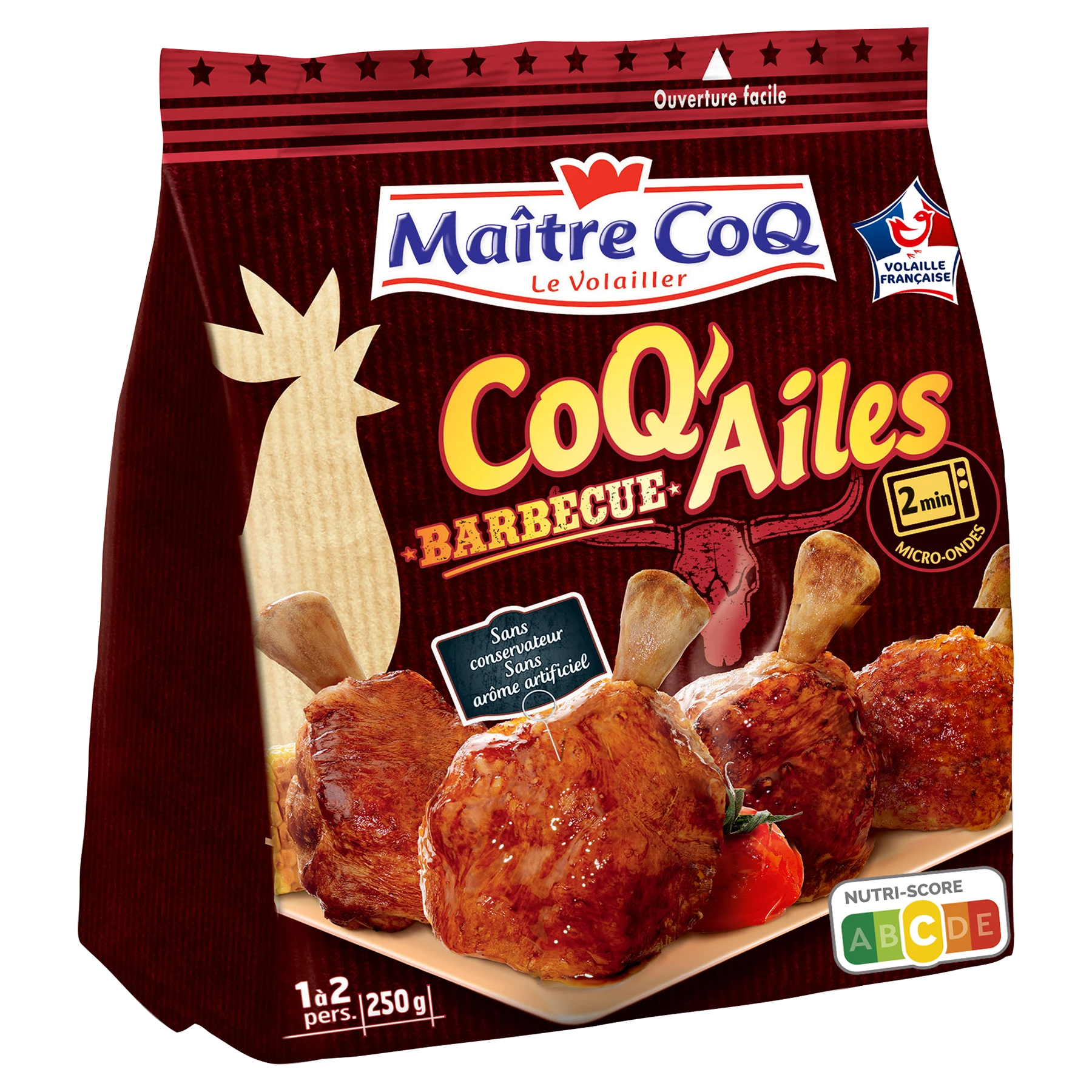 Coq Ailes Barbecue, 250g - MAITRE COQ