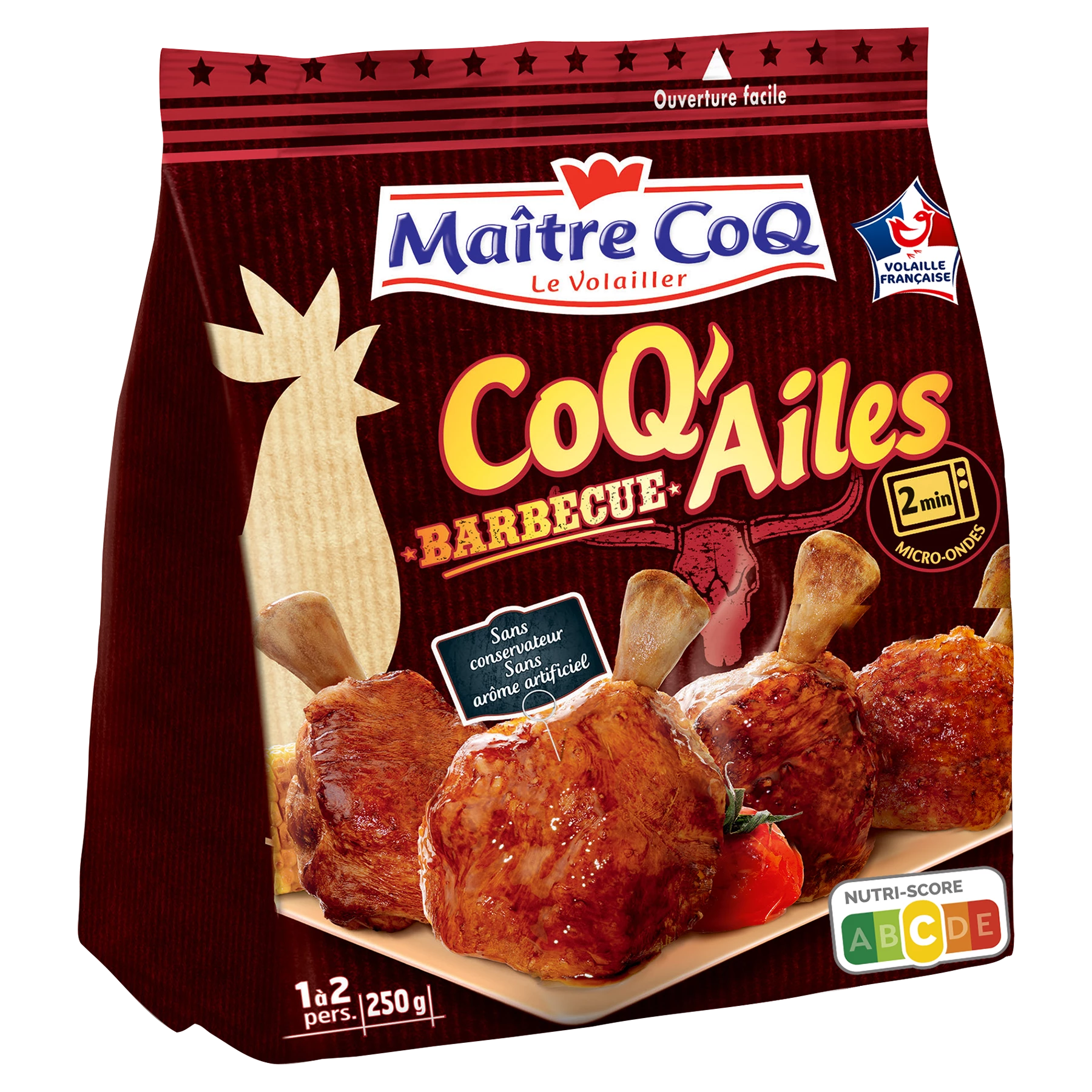 Coq Ailes Barbecue 250g Mc Pf