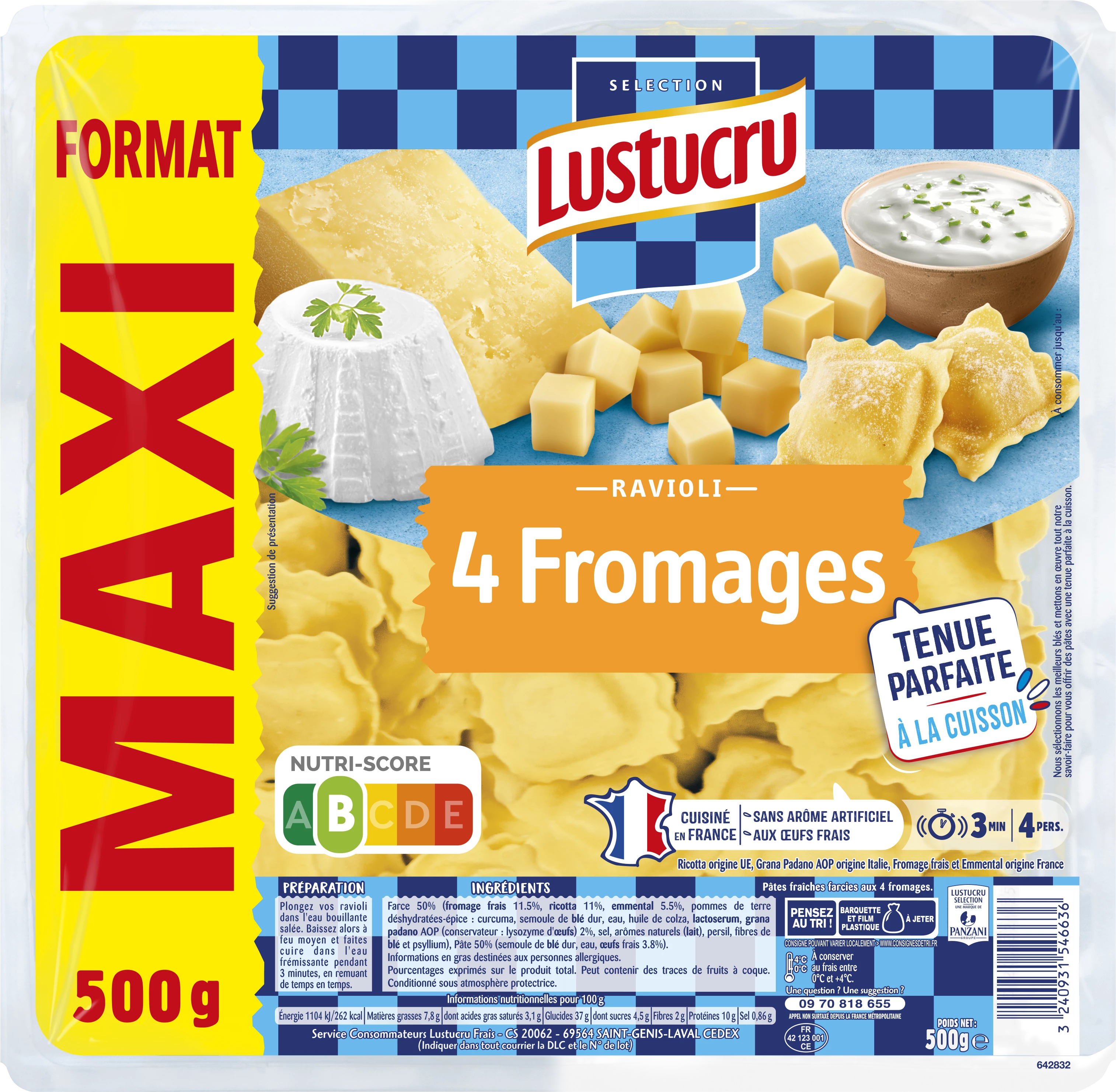 Ravioli 500g 4 Phô Mai Maxi