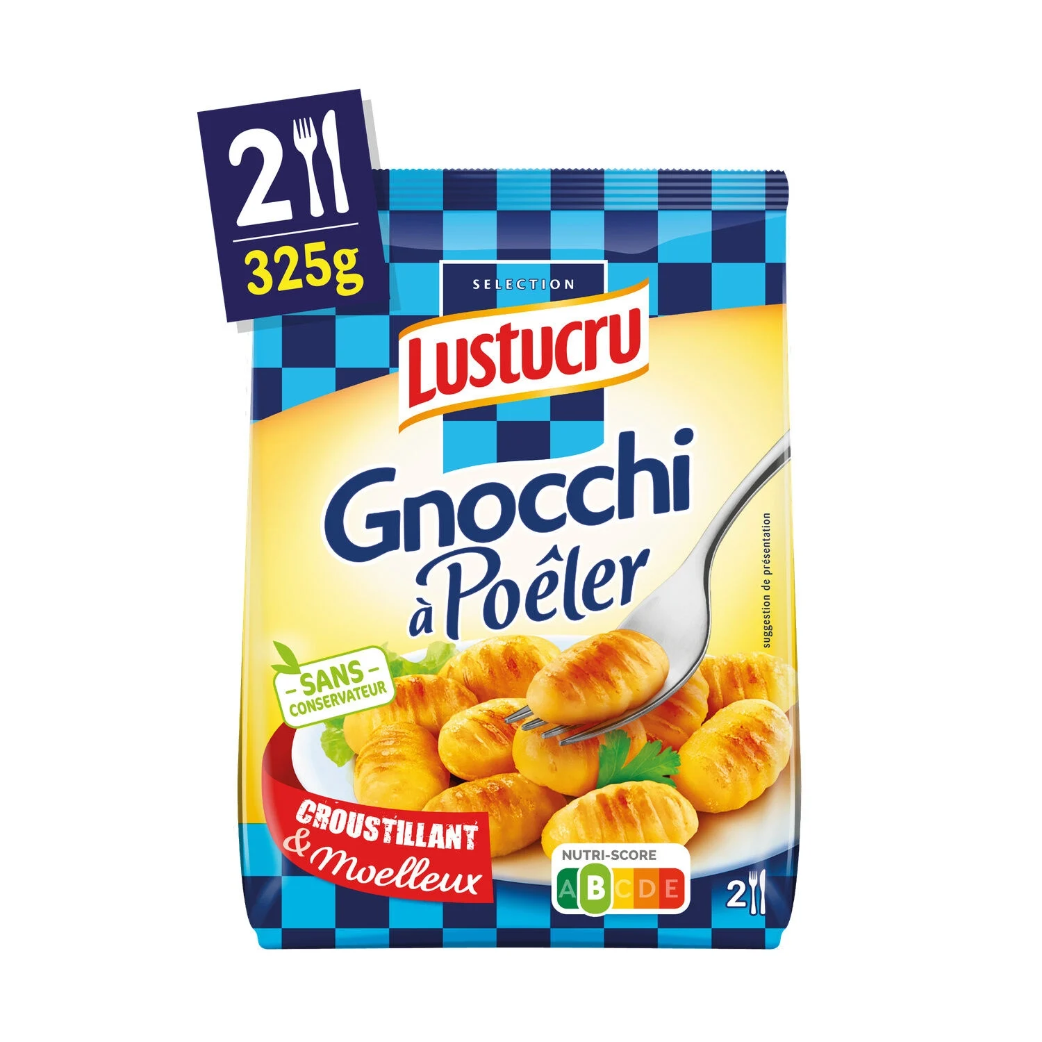 Fresh Pan-Fried Gnocchi Pasta, 325g - LUSTUCRU