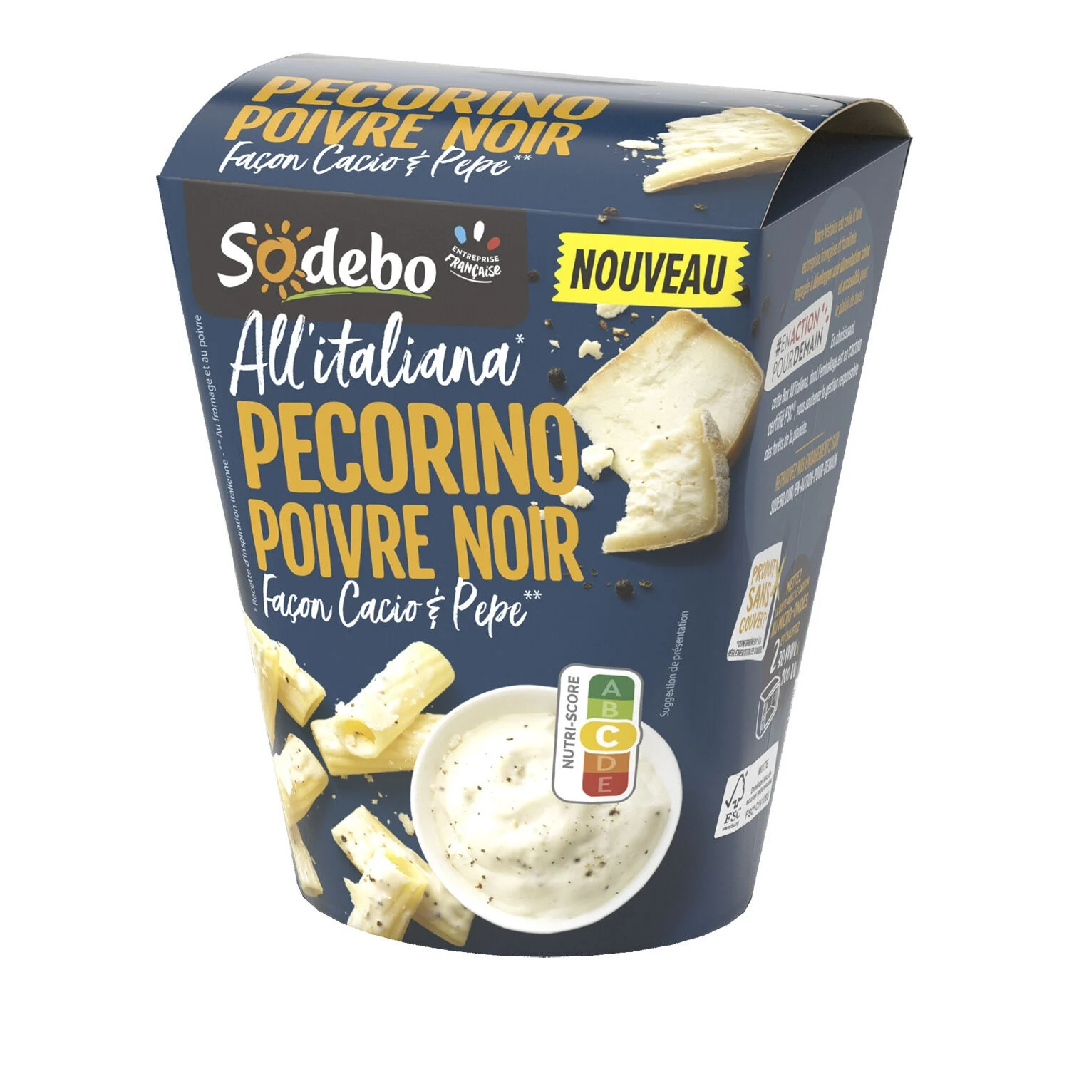 Italian Box Pecorino Poivre Noir Cacio Et Pepe 280g - Sodebo