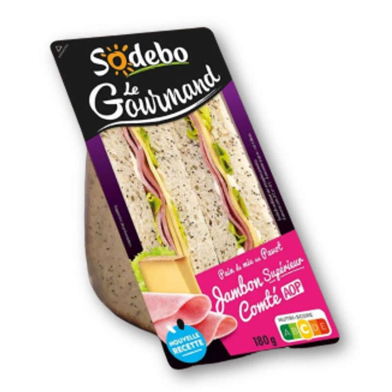 Club sandwich il prosciutto gourmet superior e Comté DOP - SODEBO