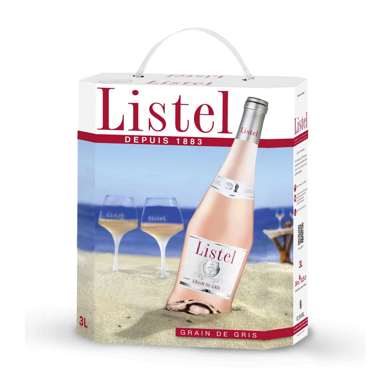 Grain de Gris Rosé Wine, 12.5°, 3l bottle - LISTEL