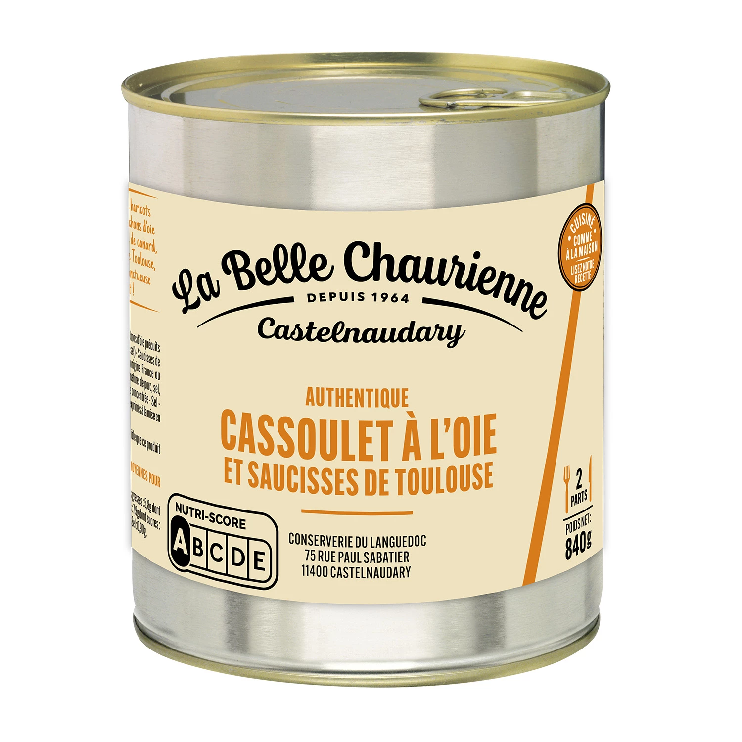 Cassoulet Con Confit D'oca 840g - LA BELLE CHAURIENNE