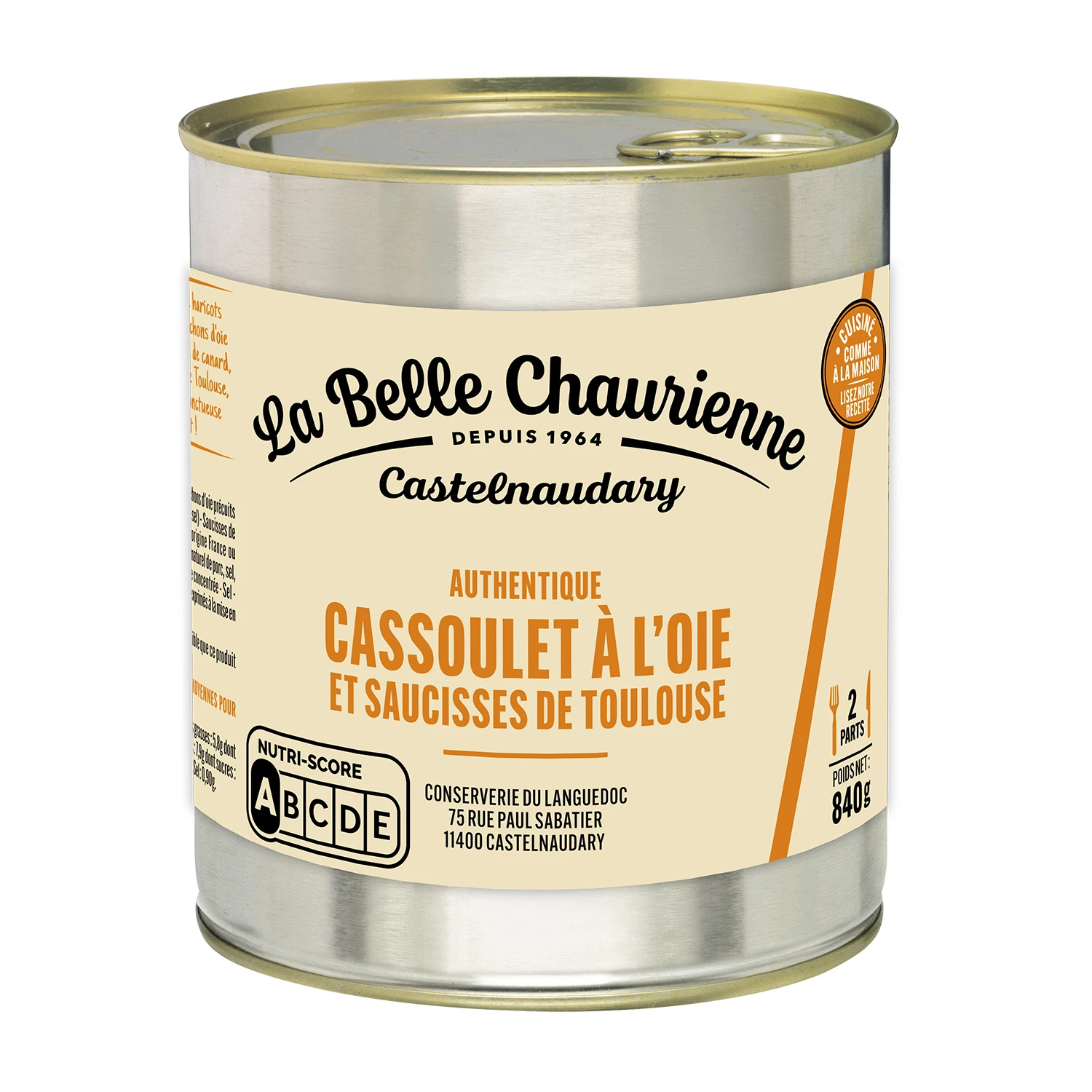 Cassoulet Met Gekonfijte Gans 840g - LA BELLE CHAURIENNE