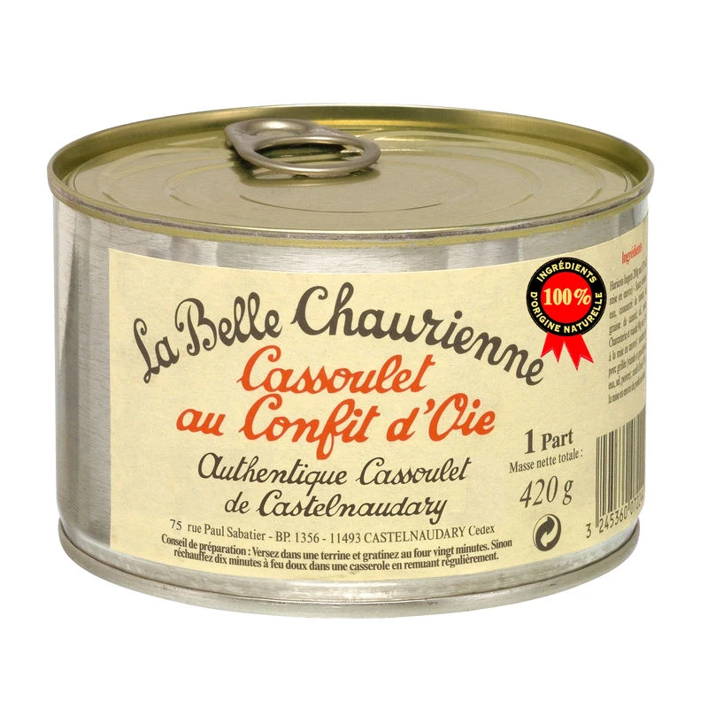 Cassoulet al confit dell'oca 420g - LA BELLE CHAURIENNE
