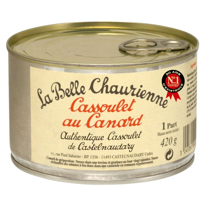 Cassoulet Au Canard  420g - LA BELLE CHAURIENNE