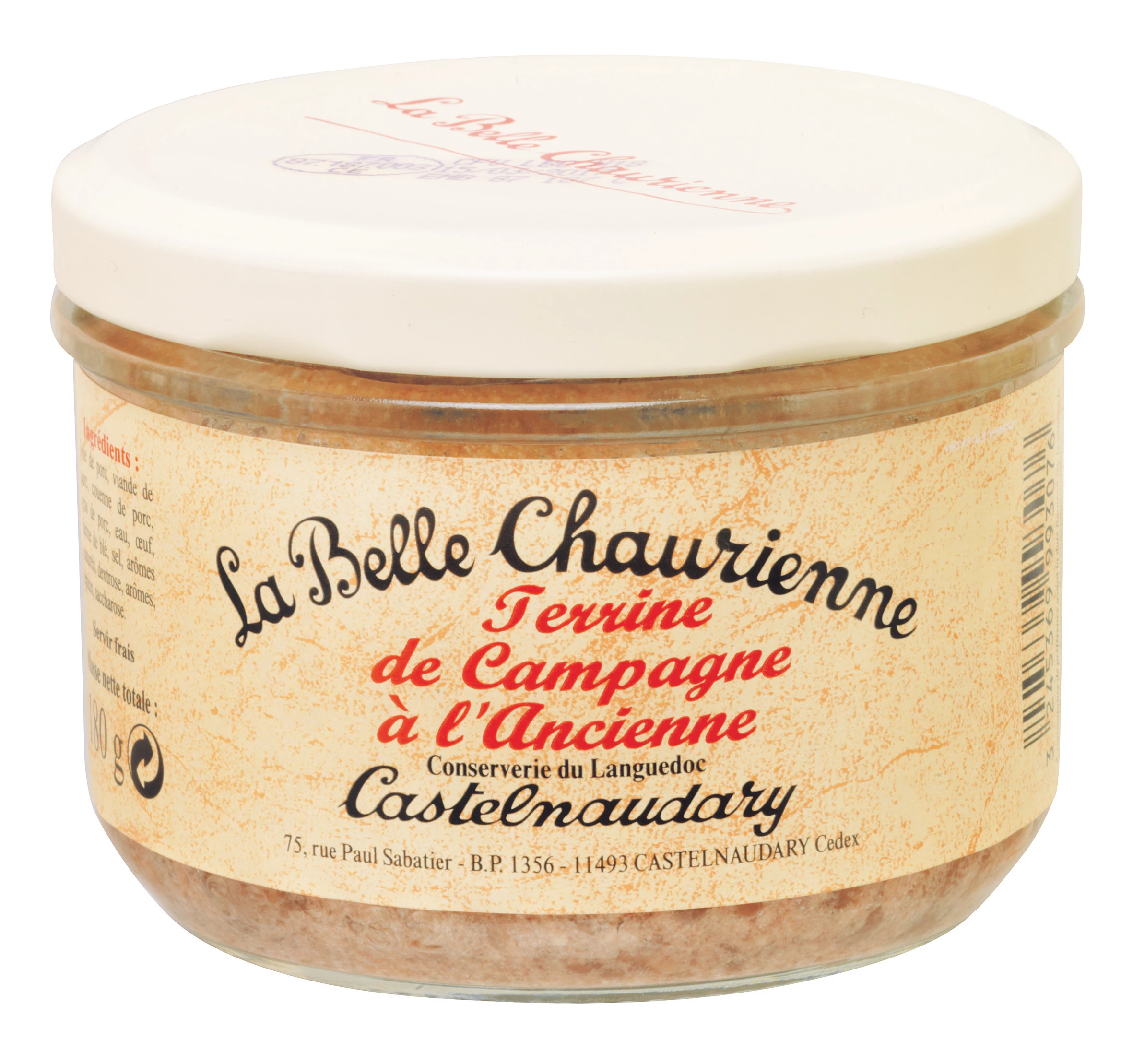 Old -fashioned campaign terrine. 180g - LA BELLE CHAURIENNE