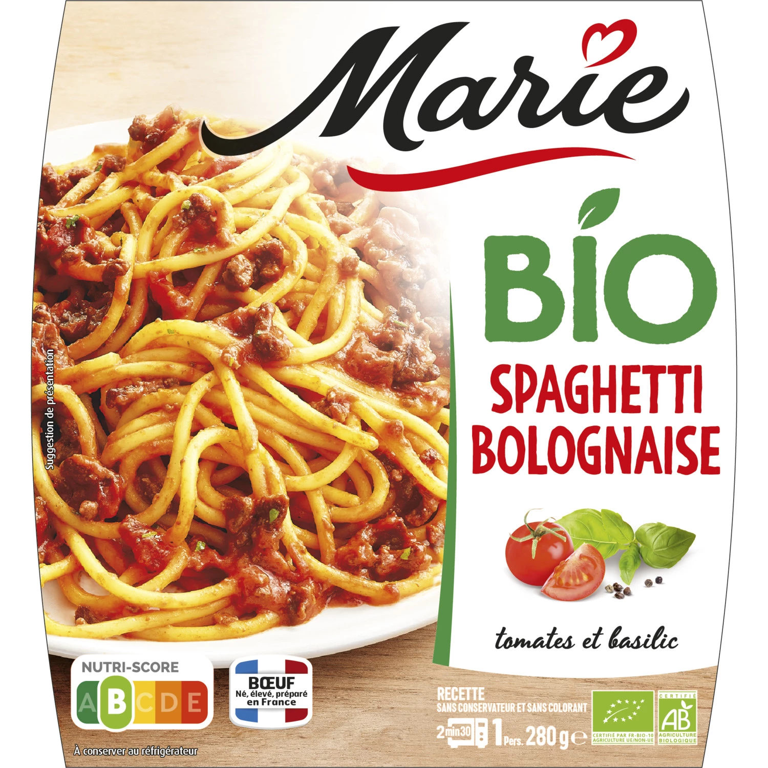 Spaghetti Bolognaise Bio 280g