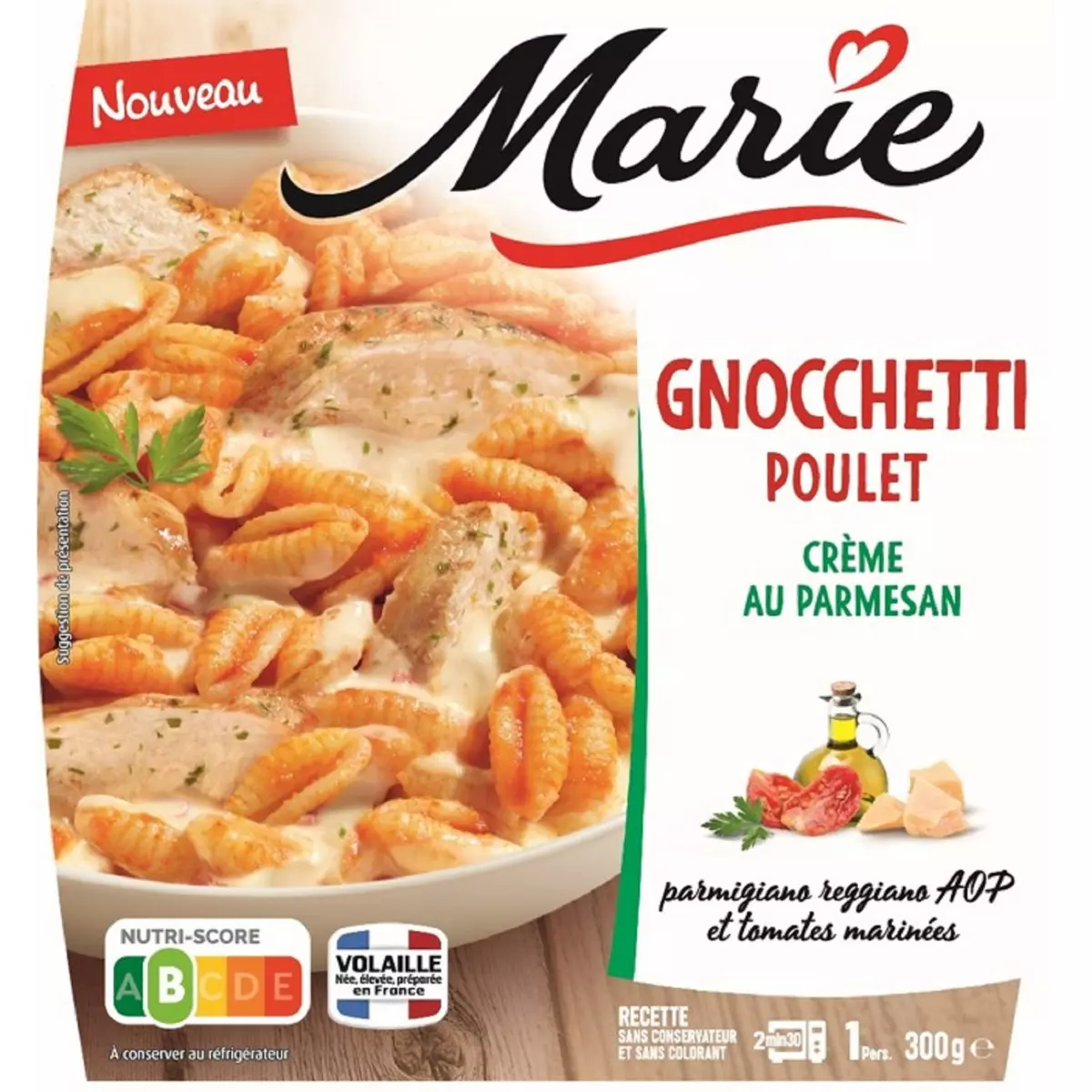 Gnocchetti chicken cook, 300g parmesan cream cream - Marie