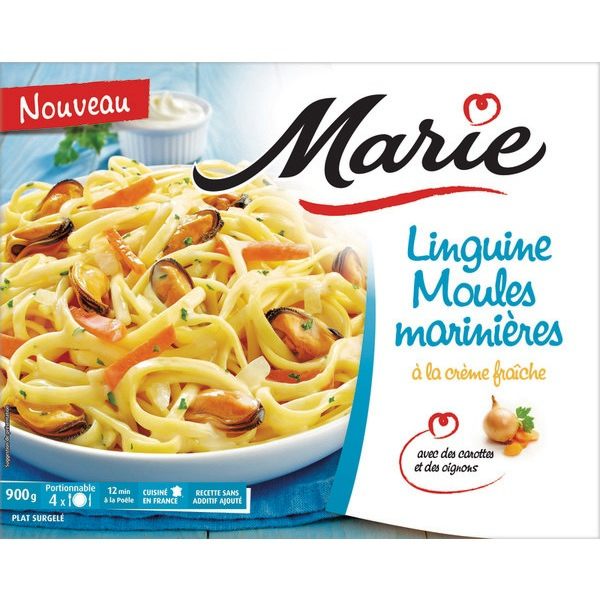 Linguine moules marinière à la crème fraîche 900g - MARIE