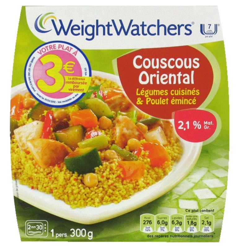 Oriental couscous cooked dish - WEIGHT WATCHERS