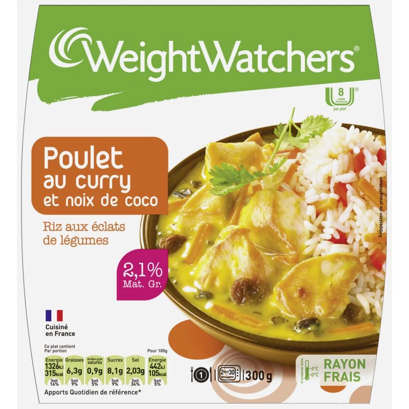 Chicken curry/coconut cooked dish - WEIGHT WATCHERS