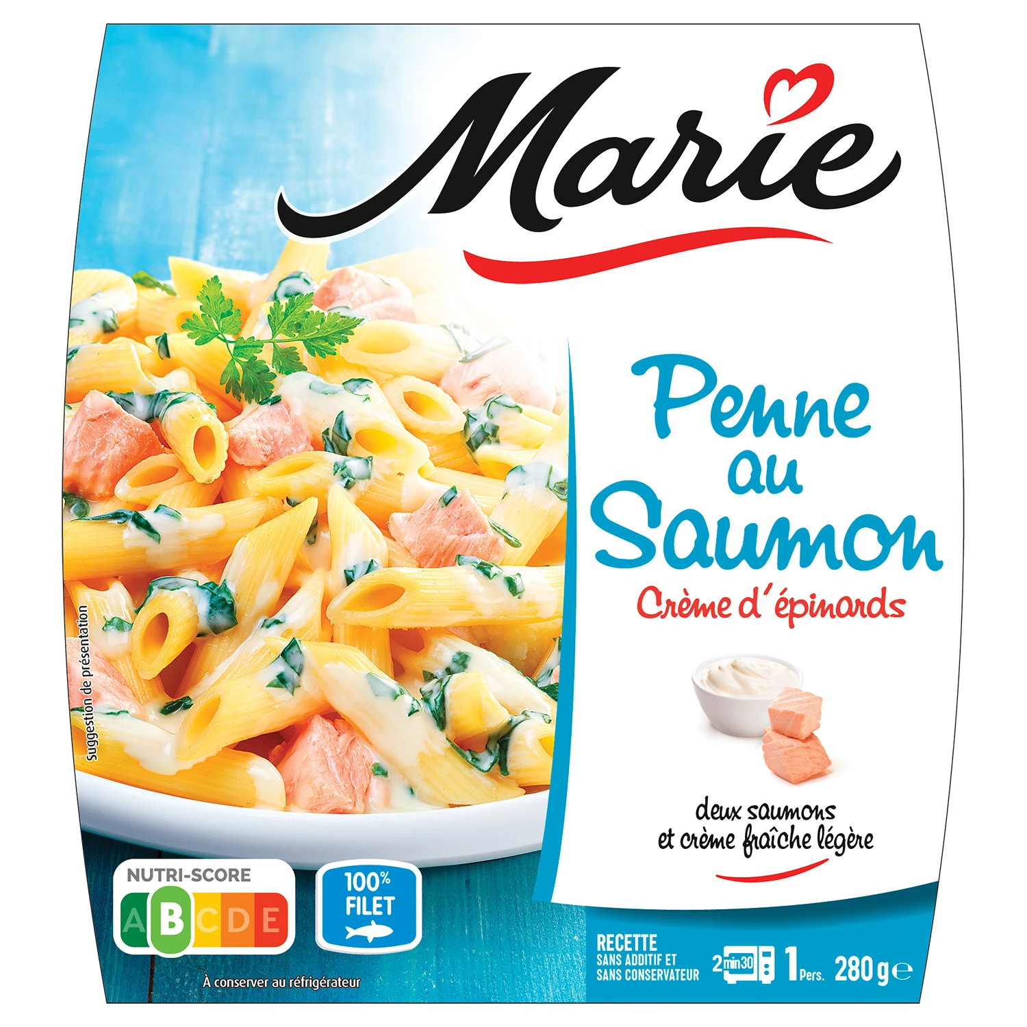 Saumon Crm Epinard Penne 280g