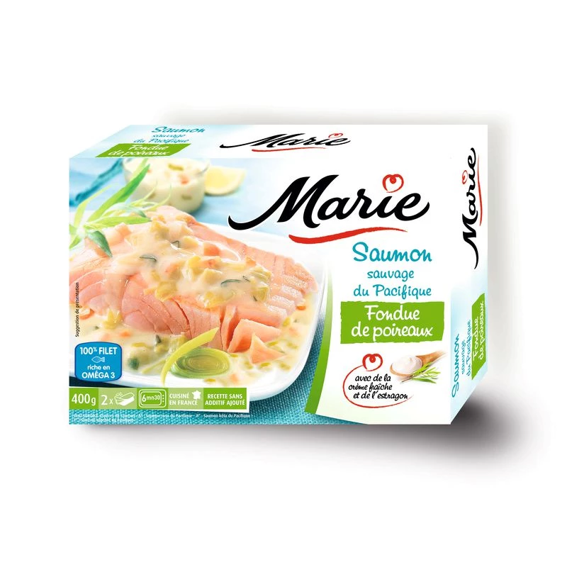 Salmon and leek fondue 400g - MARIE
