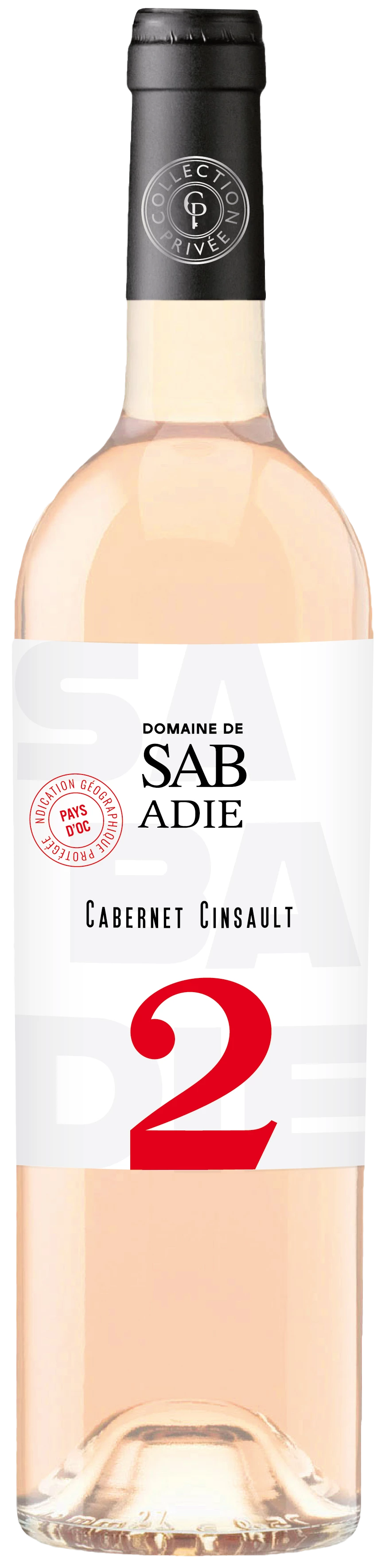 Vin Blanc Rosé Cabernet Cinsault 12,5% 75cl - DOMAINE DE SABADIE
