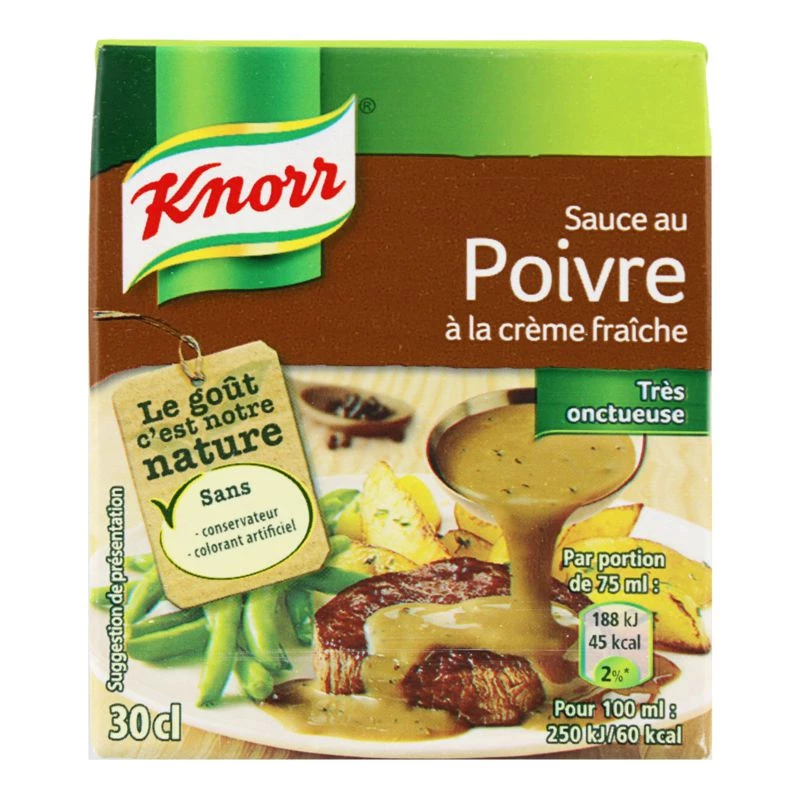 Sauce Poivre Crème Fraîche, 30cl - KNORR