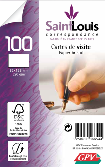 Coffret 100 Cartes Visite