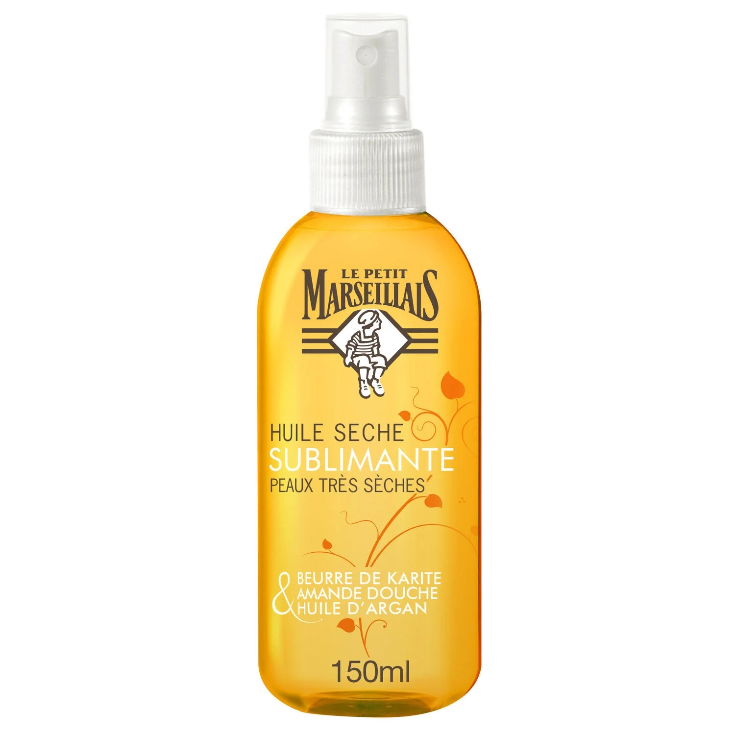 Sublimating Dry Body Oil Very Dry Skin Shea Sweet Almond & Argan 150ml - LE PETIT MARSEILLAIS
