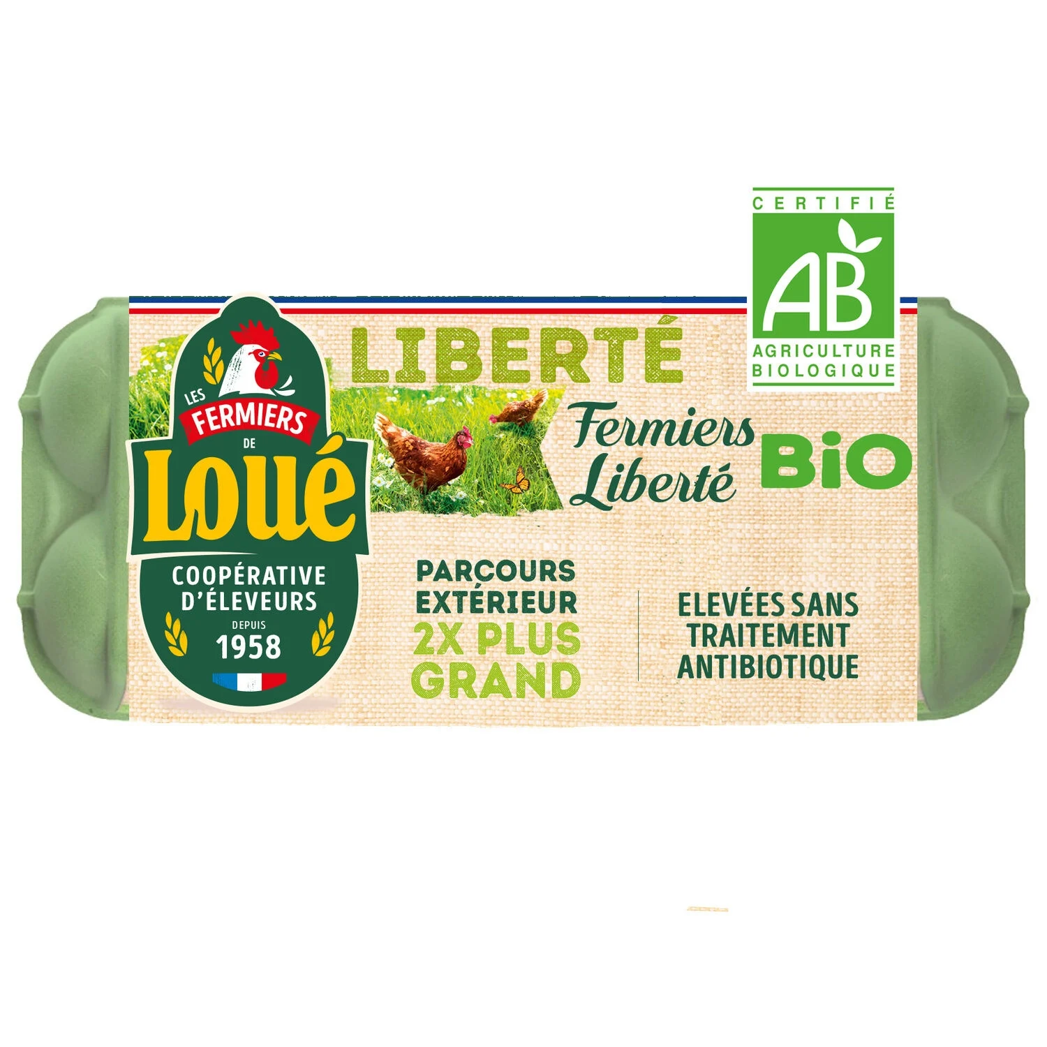 Medium Size Organic Eggs Antibiotic-Free Non-GMO X10 - Loue