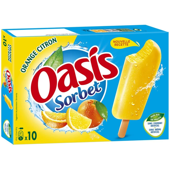 Zitronen-Orangen-Sorbet-Sticks x10 - OASIS