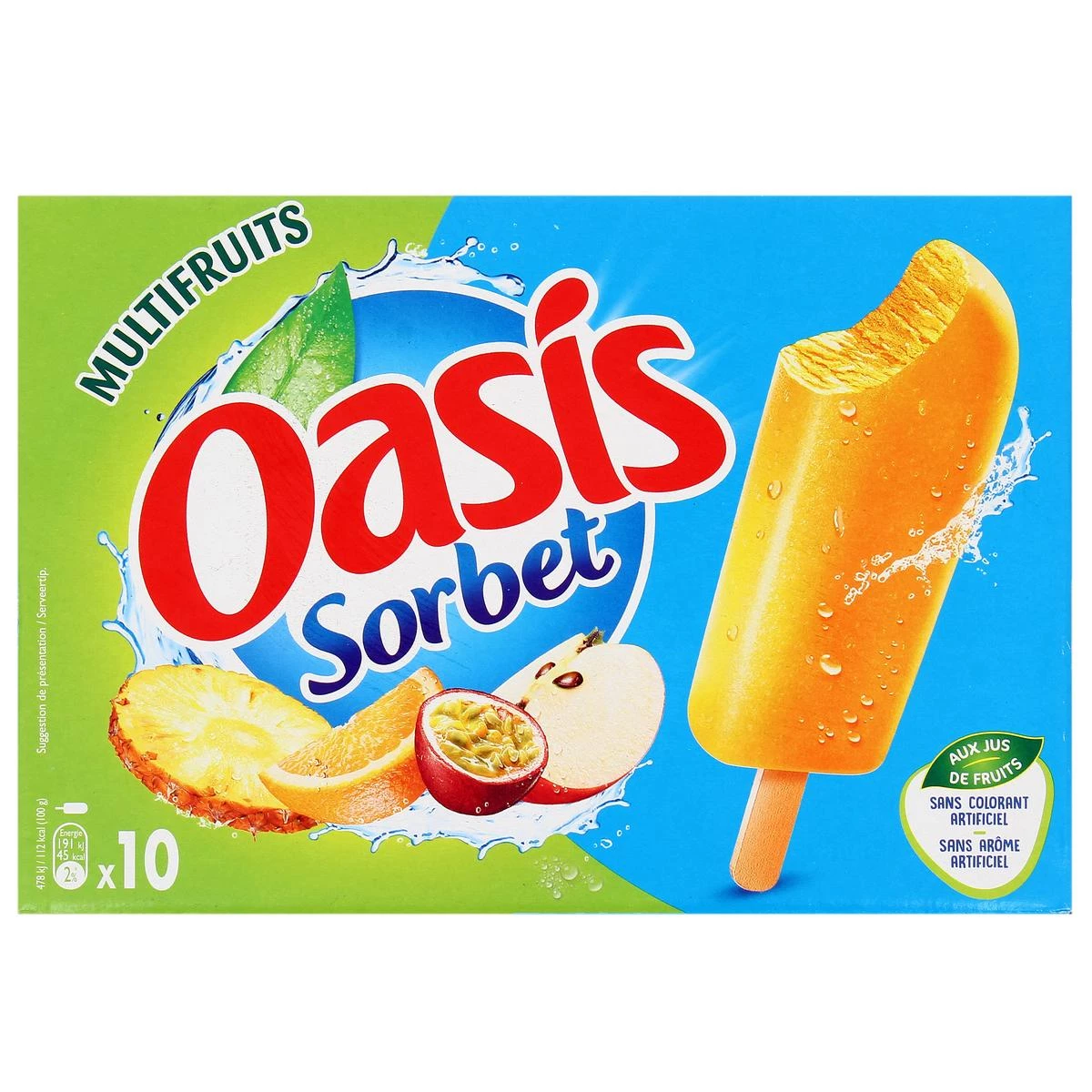X10 Multifruit sorbet sticks - Oasis
