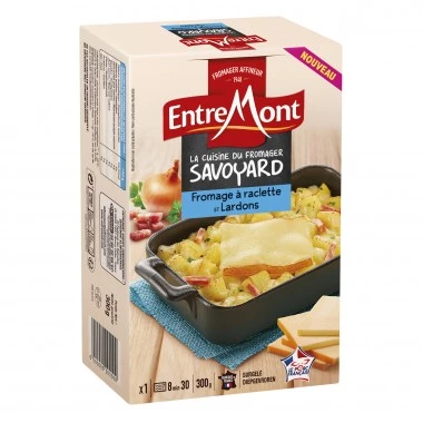 Plat cuisiné savoyard fromage de raclette & lardons 300g - ENTREMONT