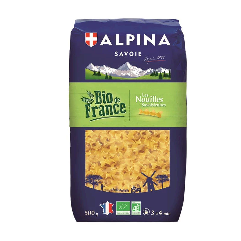 Pâtes nouilles savoisiennes Bio 500g - ALPINA SAVOIE