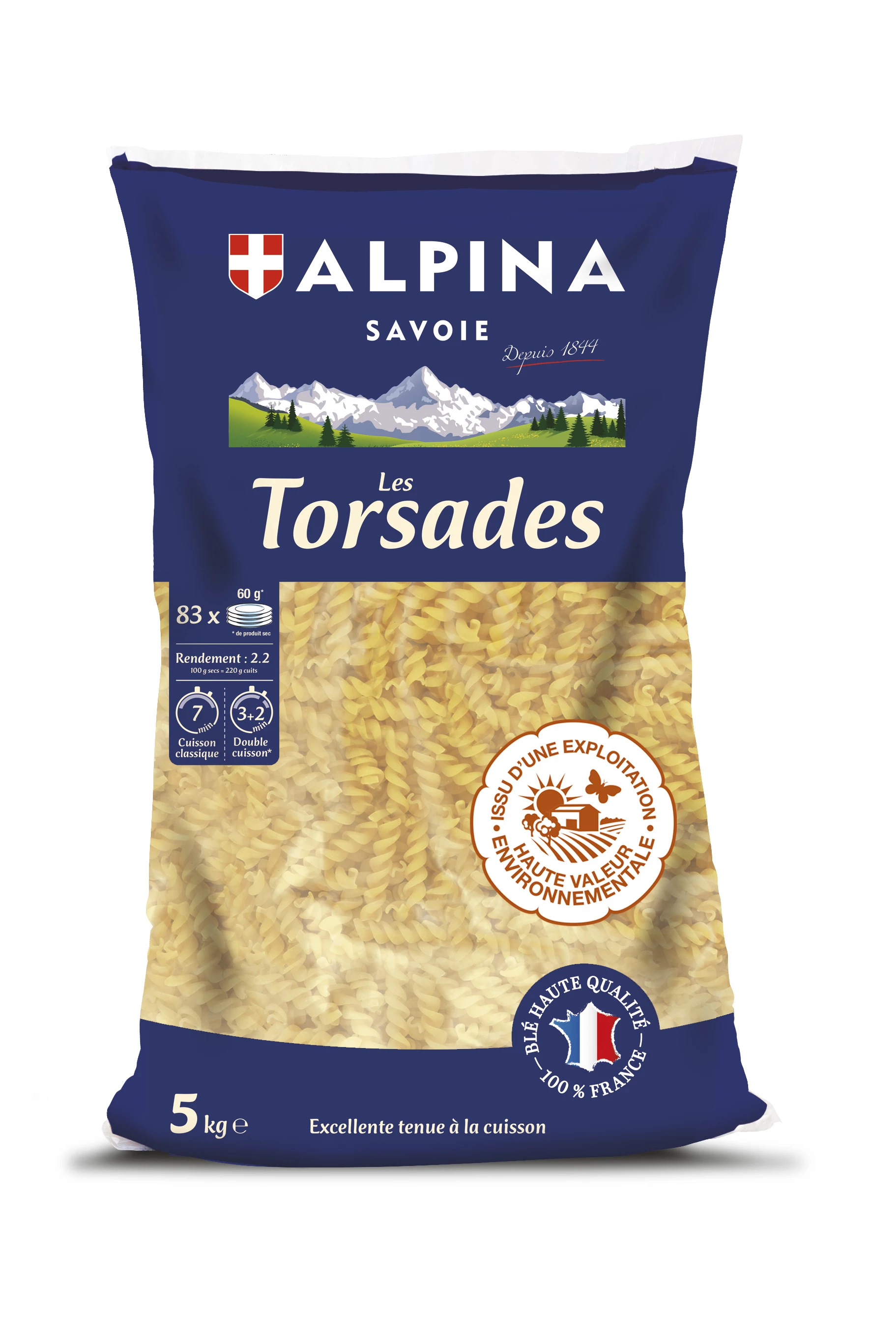 Pâtes Torsades, 5kg - ALPINA SAVOIE