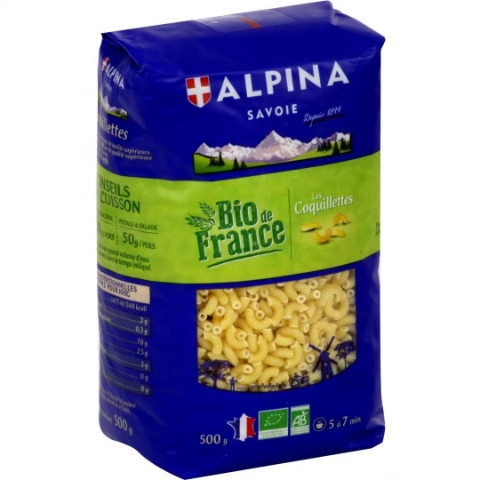 Pâtes coquilettes BIO 500g - ALPINA SAVOIE