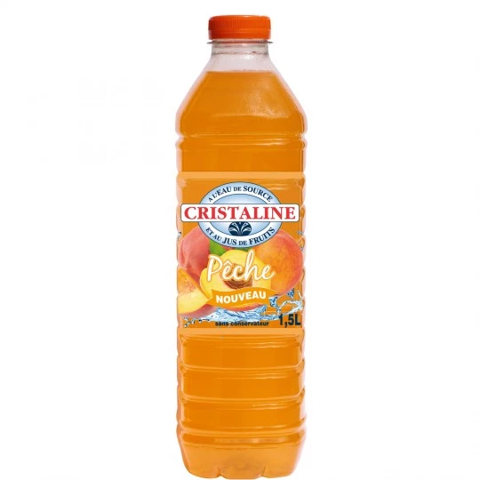 Água sabor pêssego 1,5L - CRISTALINE