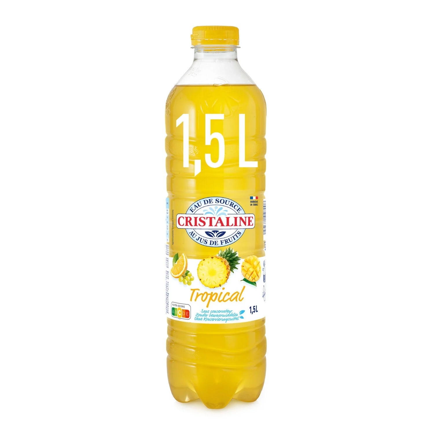 Still spring water flavored with Tropical juice 1.5L - CRISTALINE
