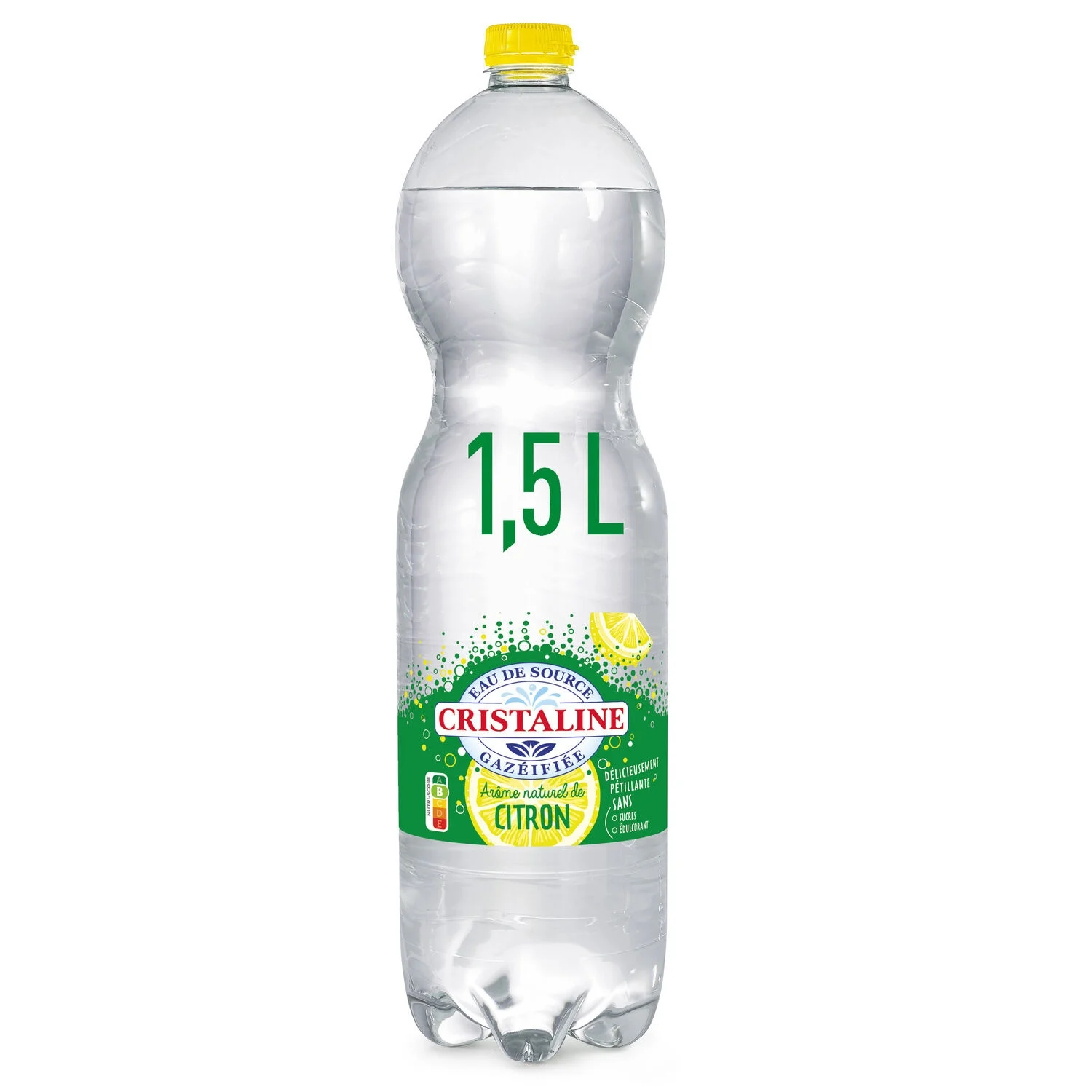 Lemon Flavored Sparkling Spring Water 1.5L - CRISTALINE