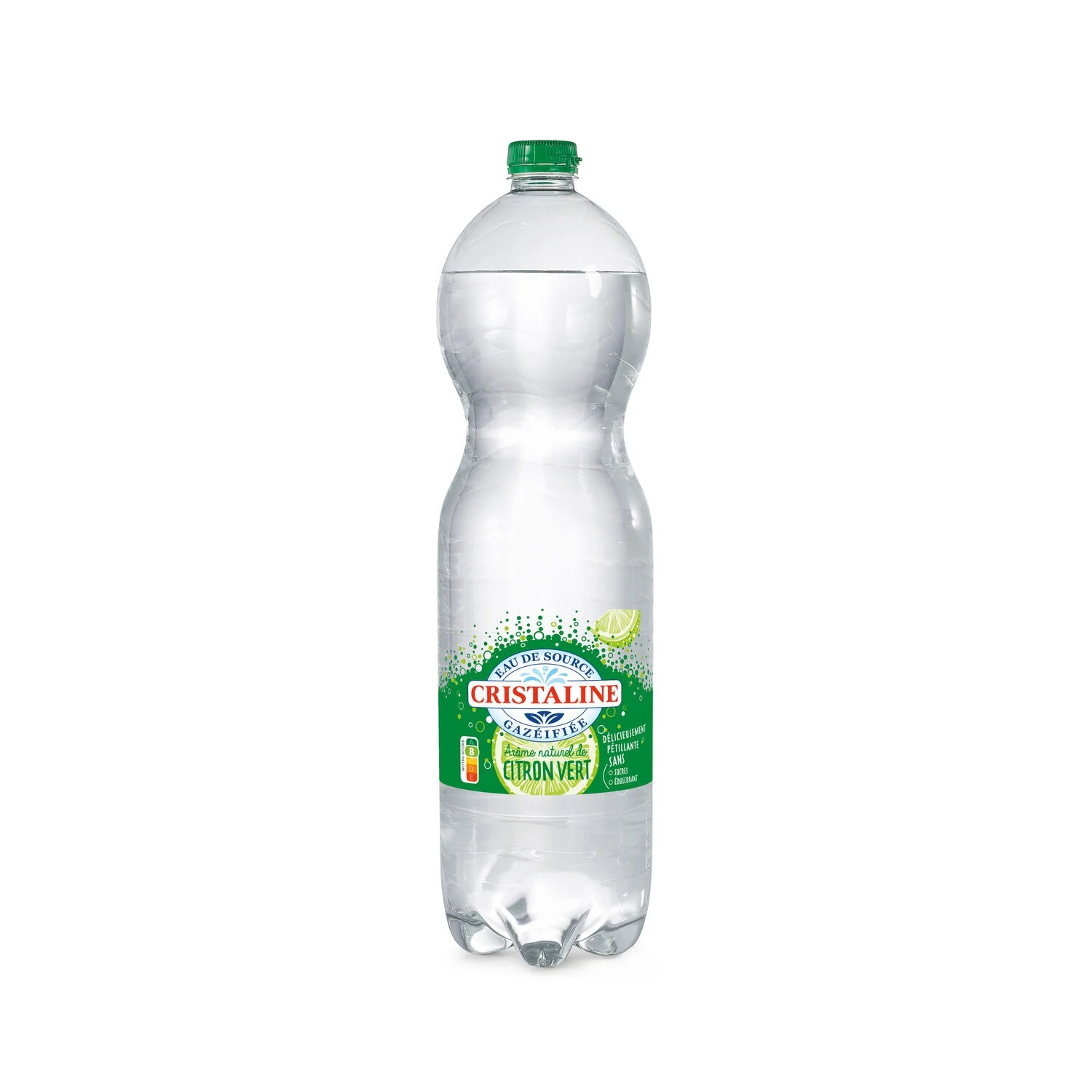 Green flavored water lemon 1.5L - Cristaline