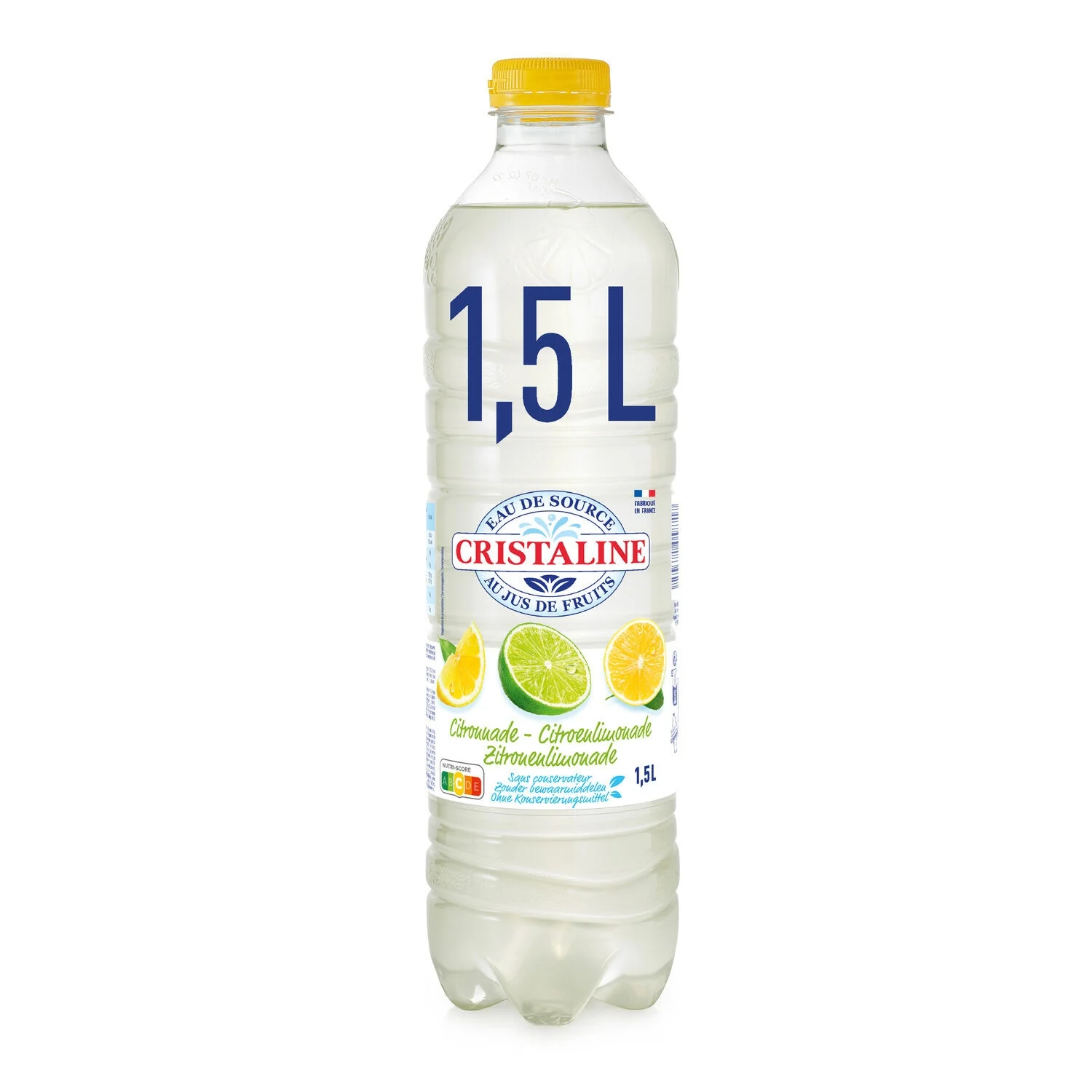 Flat spring water flavored with lemonade juice 1.5L - CRISTALINE