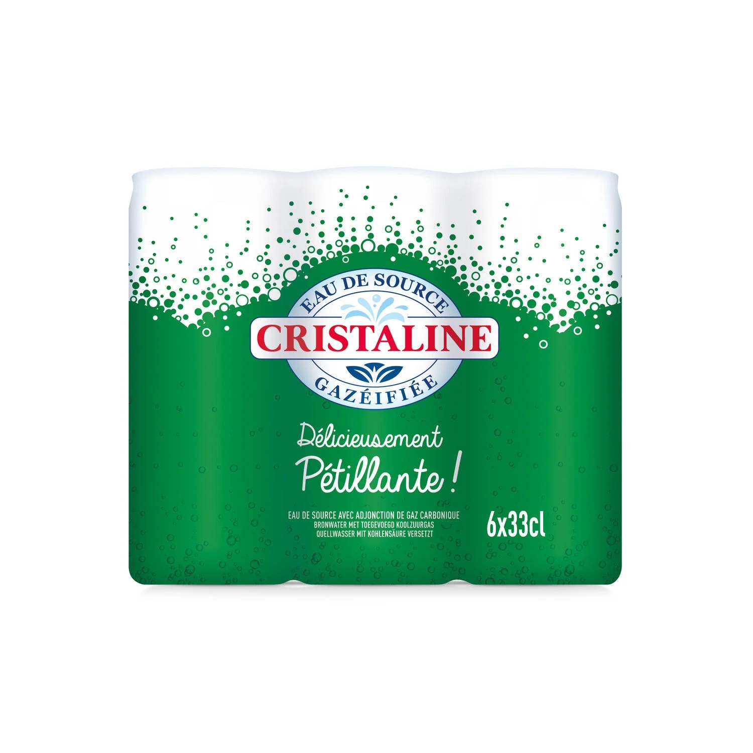 Sparkling Spring Water 6x33cl - Cristaline