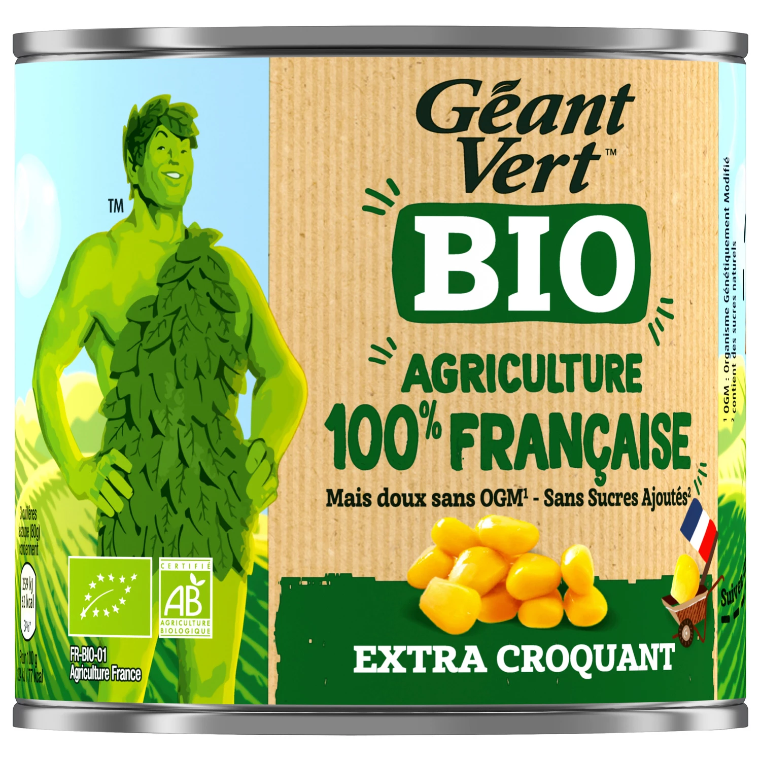 Mais Bio Extra Crunchy 285g - GEANT VERT