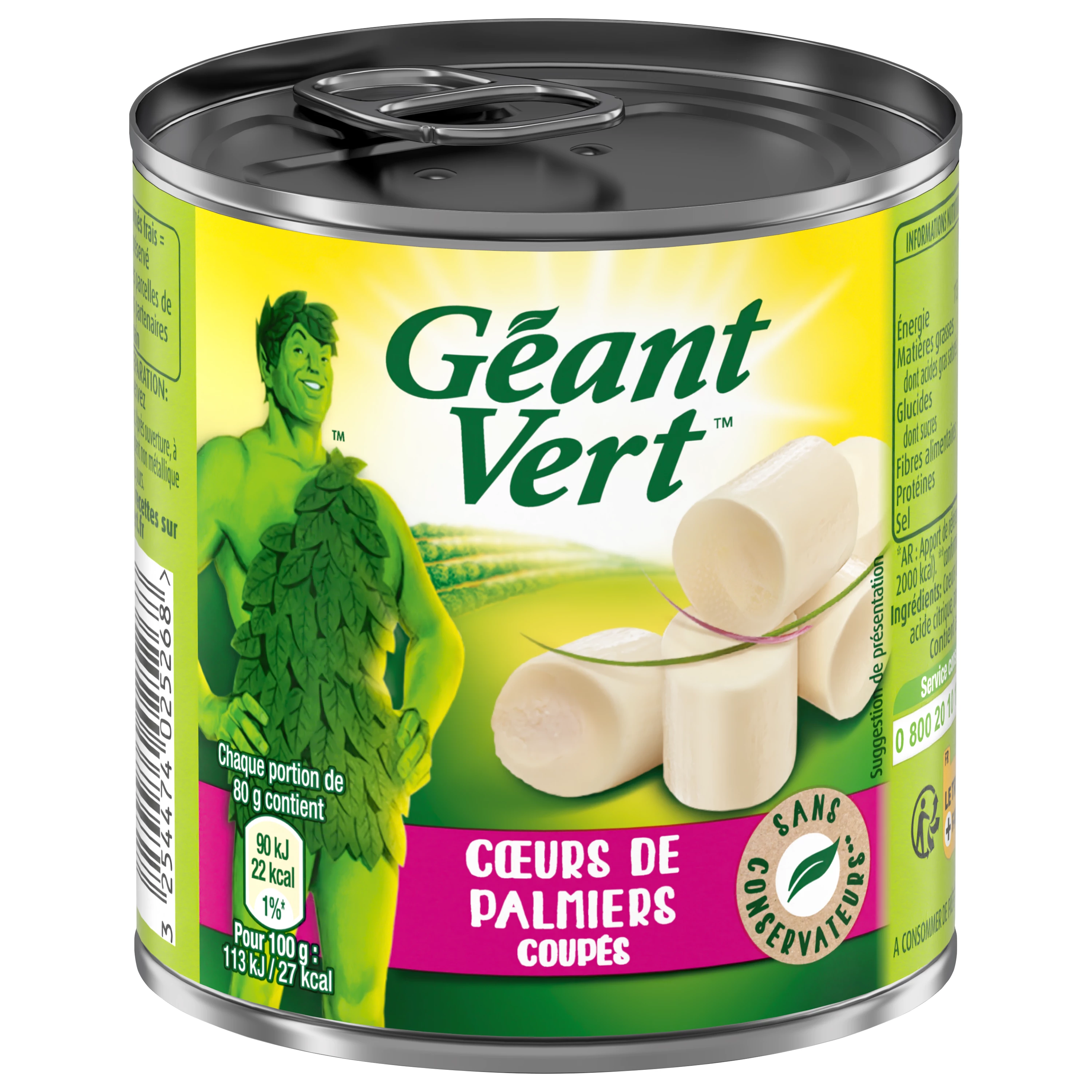 Cut Palm Hearts; 110g - GEANT VERT