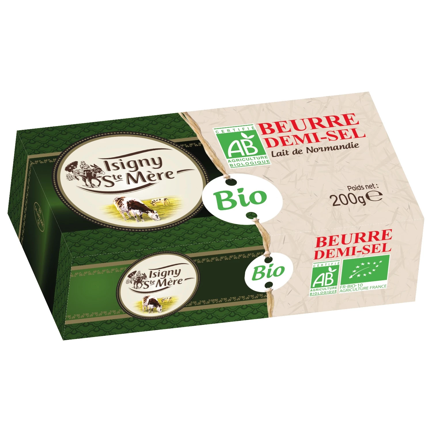 Beurre Bio demi sel 200G - ISIGNY STE MERE