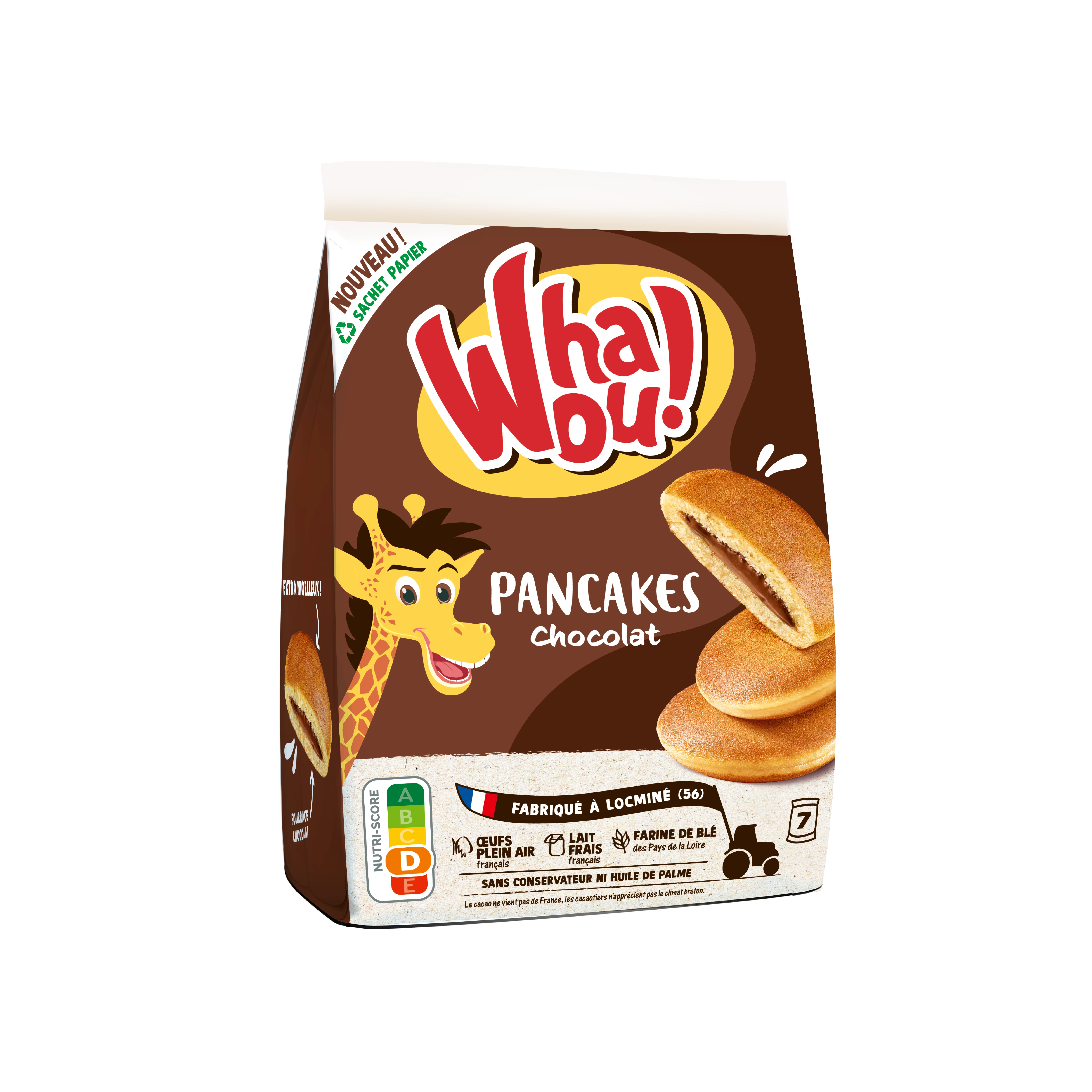 Panquecas Choco Whaou X7 259g - WHAOU
