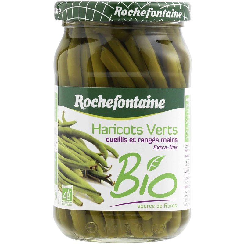 Haricots verts extra Fins Bio 180g  - ROCHEFONTAINE