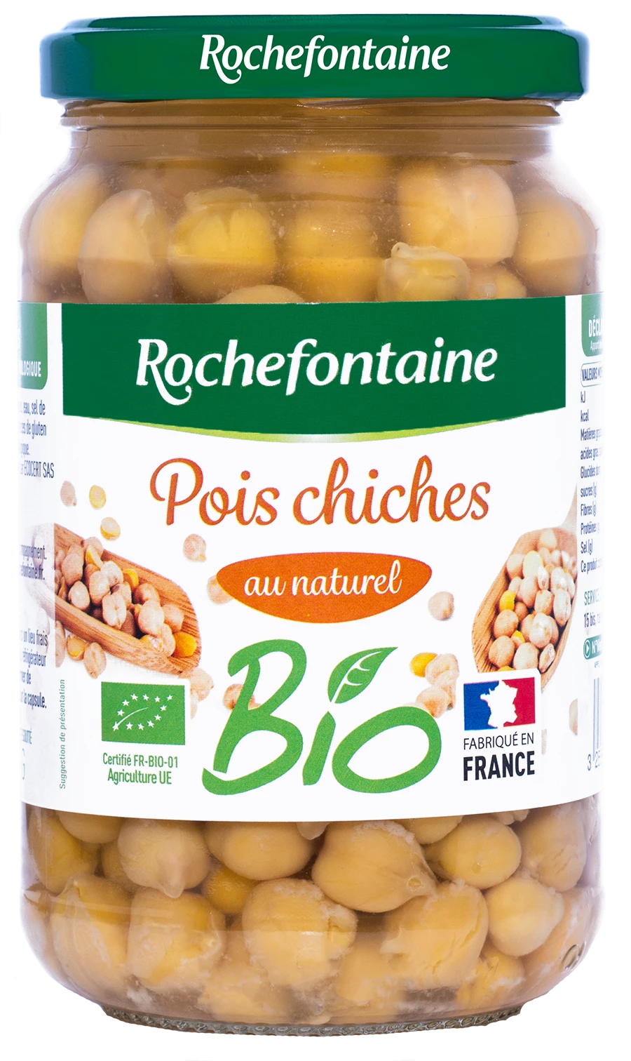 Organic Chickpeas 360g - ROCHEFONTAINE