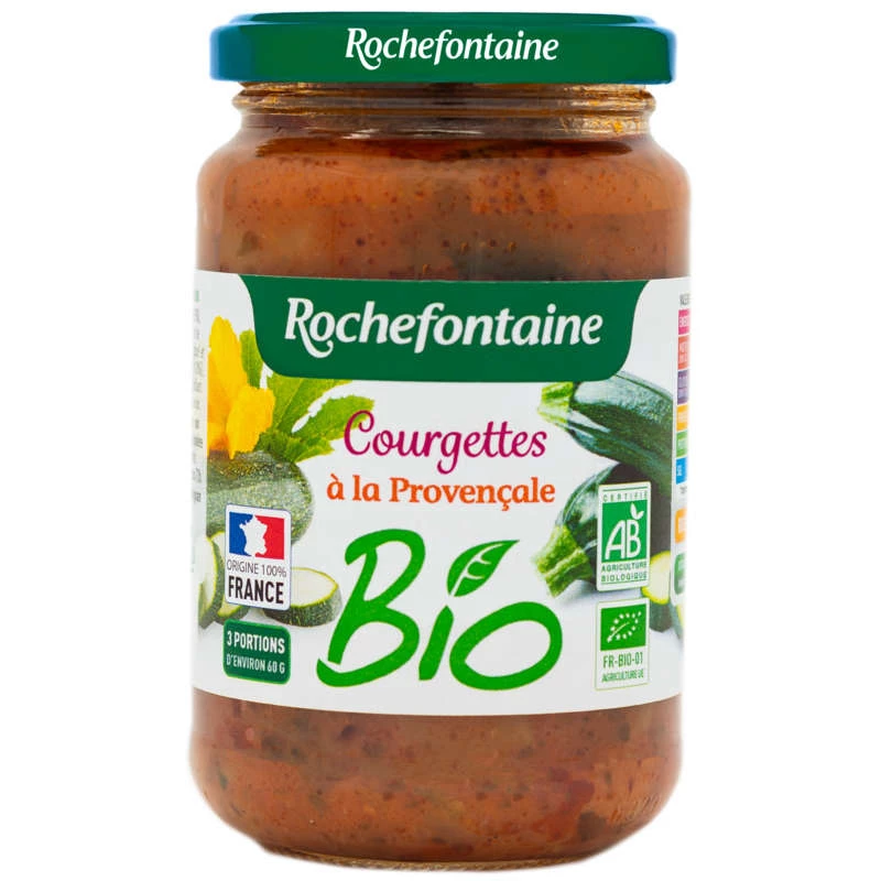 Courgettes à la Provençale Bio Bocal 370g - ROCHEFONTAINE