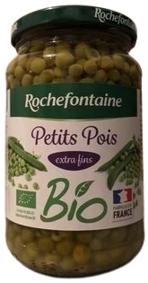 Petits Pois Très Fins Bio 37cl - ROCHEFONTAINE