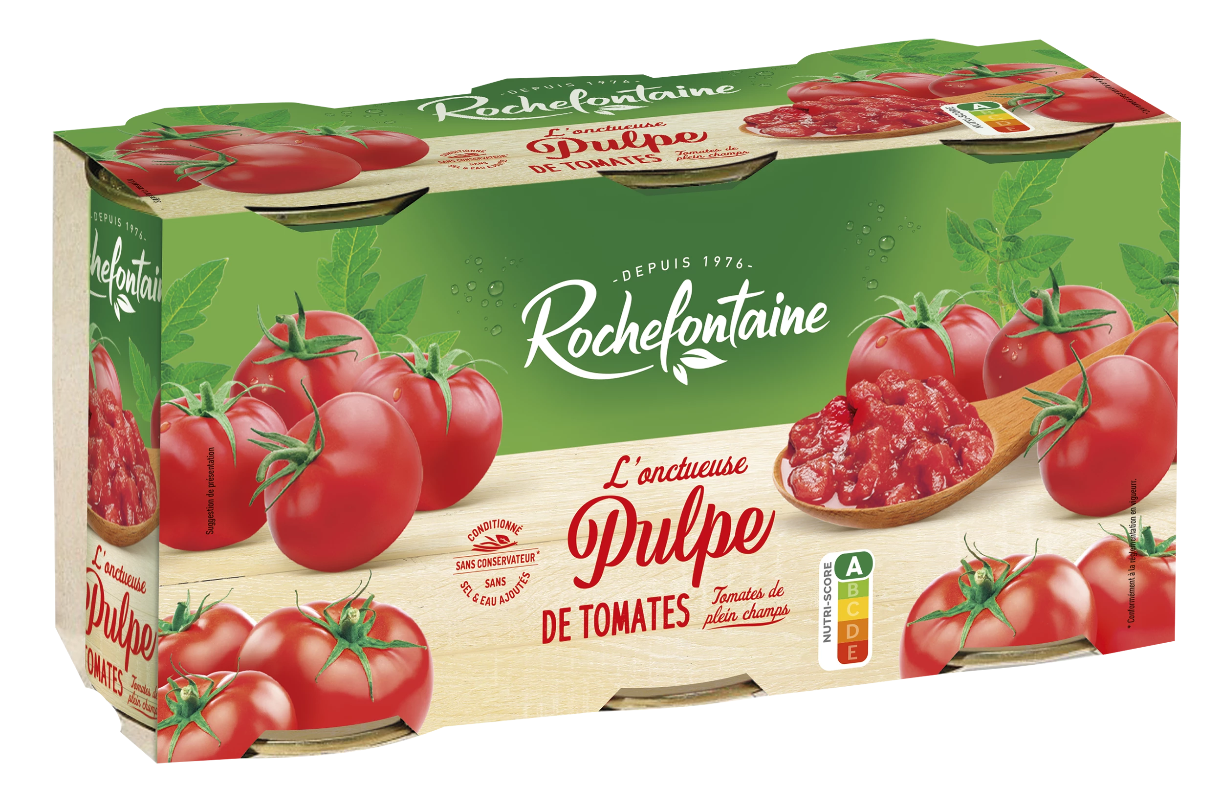 Pulpe de tomates 3x400g - ROCHEFONTAINE
