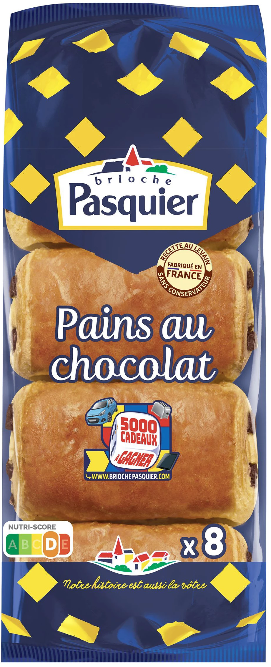 Pain ao chocolate x8 360g - BRIOCHE PASQUIER