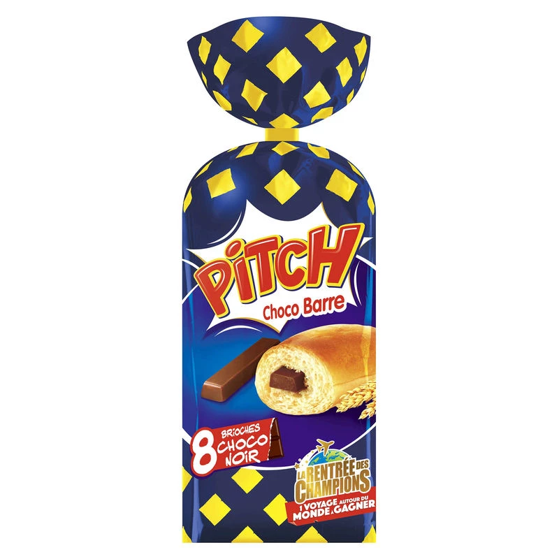 Brioche choco noir barre x8 310g - PITCH