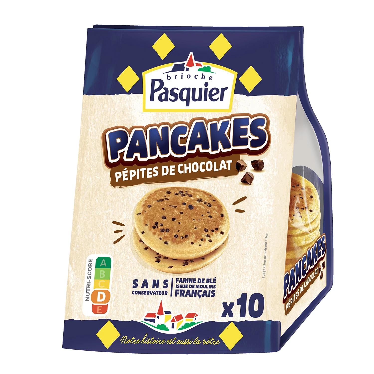 Pancake aux Pépites de Chocolat X10 350g - BRIOCHE PASQUIER