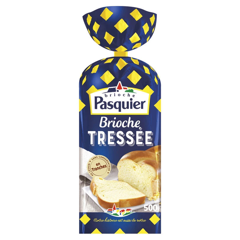 Brioche Tressée Tranchée 500g - PASQUIER